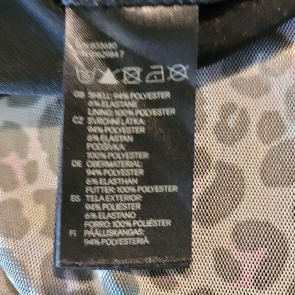 Womens Divided Dress High Low Tank Netted Multicolor Leopard Print Sz 6 - Picture 5 of 5